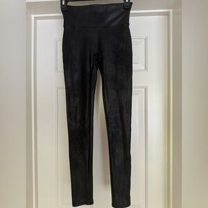 Spanx Shape faux leather leggings. Small P 28”